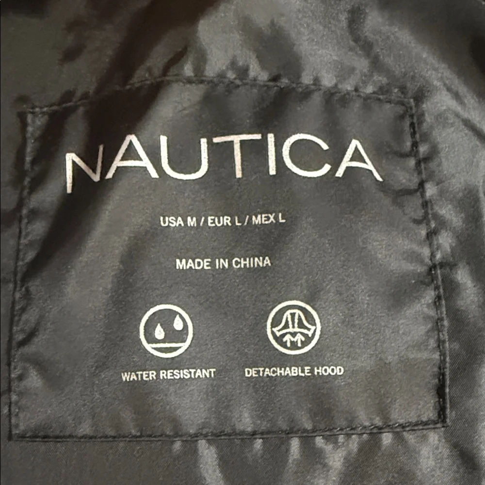 Nautica Quilted Black Puffer Coat - Picture 5 of 5